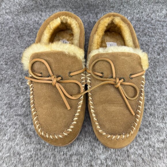 ✅Mens 8 Vermont Country Store Moccasin Slippers Australian Shearling Lined 72410 - Picture 6 of 13